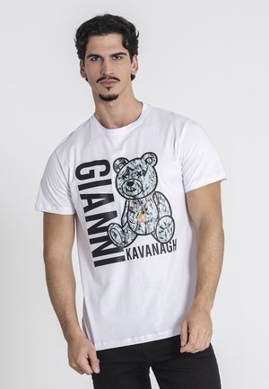 CASH BEAR TEE - Tričko s potlačou - white