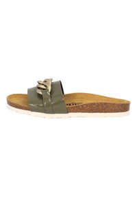 GOZO - Slip-on sandaler - khaki lack