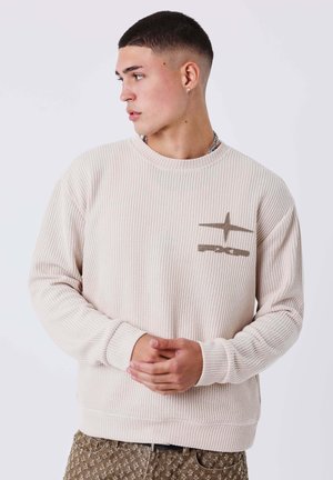COL ROND PATCH POLARIS - Jersey de punto - crème camel
