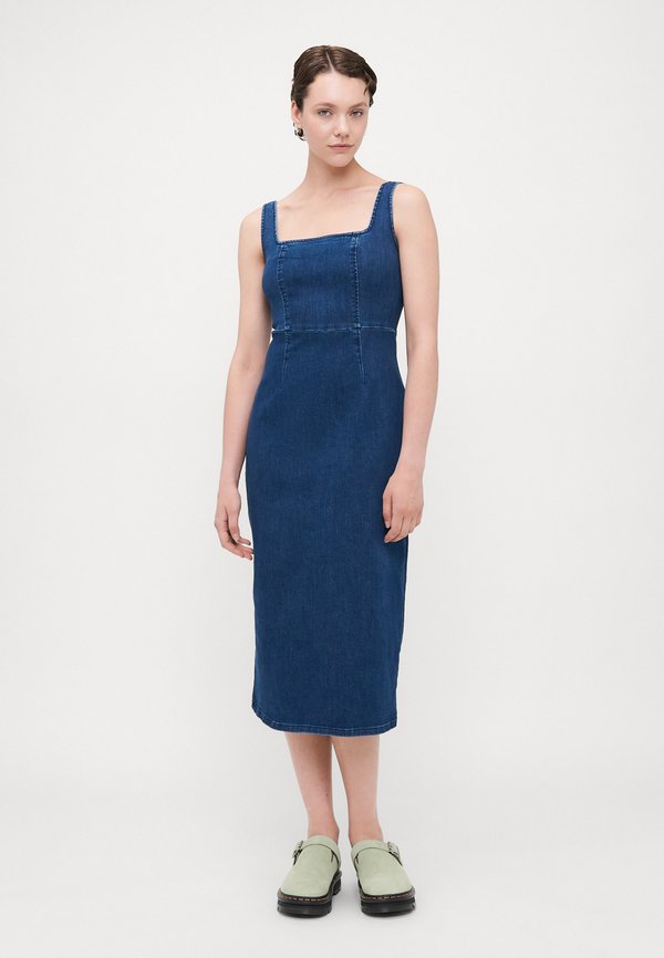 BODYCON MIDI NILES - Denim dress - medium wash