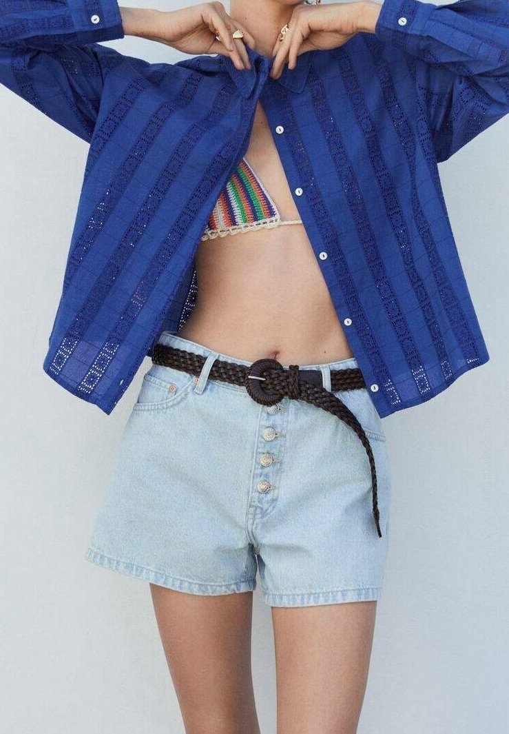 Mango Chemisier - neon blue