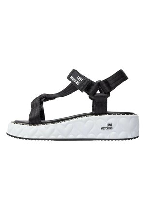 Love Moschino Sandali con zeppa - nero