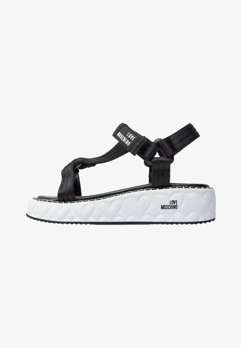 Love Moschino Sandali con zeppa - nero