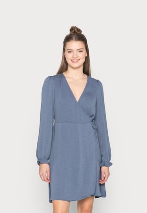 Vero Moda VMFRIGGA WRAP DRESS  - Vestido de dia - vintage indigo