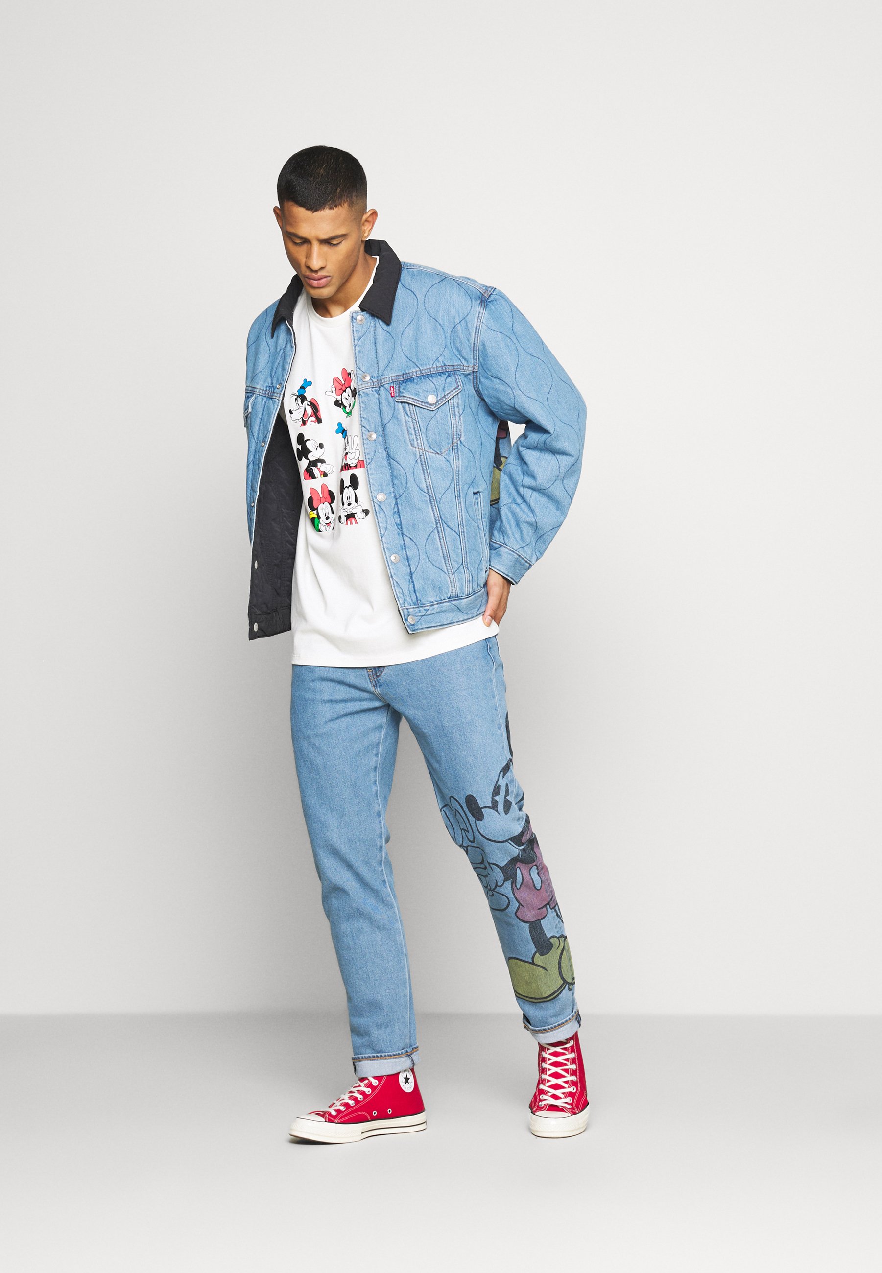 Levi's® DISNEY MICKEY AND FRIENDS TEE - T-shirt con stampa -  marshmallow/avorio - Zalando.it