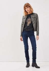 BONOBO Jeans Imitatieleren jas - vert kaki