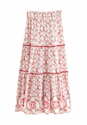 Next TIERED - Maxirock - ecru red lobster print