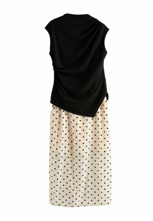 Next, TALL FIT - 2 IN 1 SHEER SKIRT MIDI DRESS . - Maxikleid - black white polka dot
