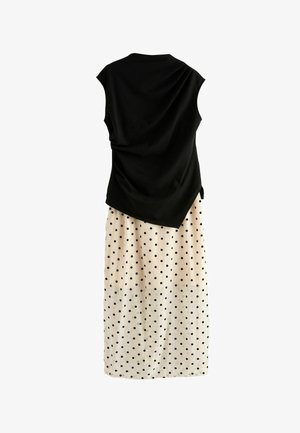 Next, TALL FIT - 2 IN 1 SHEER SKIRT MIDI DRESS . - Maxikleid - black white polka dot