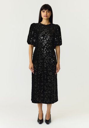 YAS, YASSOFIE 2/4 SEQUIN MIDI DRESS NOOS - Коктейлна рокля/парти рокля - black