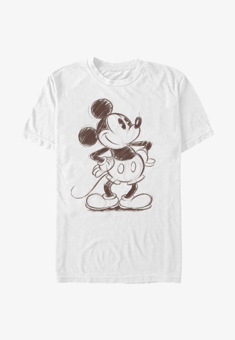 Disney MICKEY CLASSIC SKETCHY MICKEY - T-shirt con stampa - white