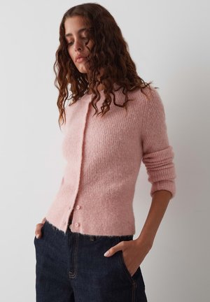 SOFT SLIM FIT - Strickjacke - rose tan