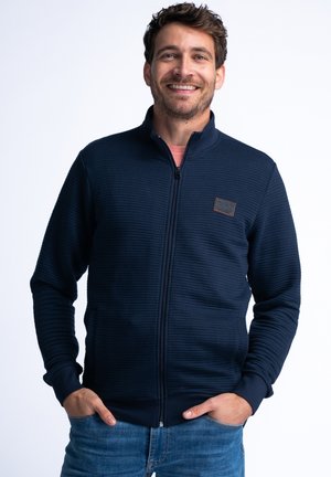 Sweater met rits - navy blue