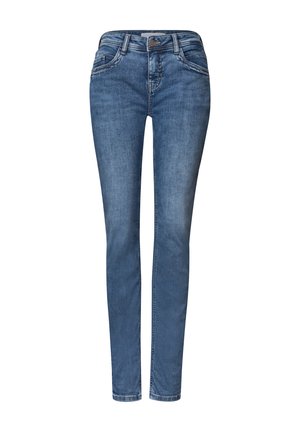 Street One, MID WAIST SLIM LEG JEANS IM CASUAL FIT - Slim fit jeans - medium blue soft washed