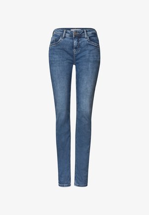 Street One, MID WAIST SLIM LEG JEANS IM CASUAL FIT - Jean slim - medium blue soft washed