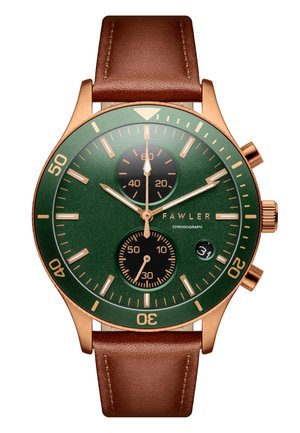 Chronograph watch - green > brown