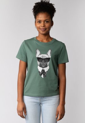 watapparel EIN FESCHER HUND - T-shirt print - green bay