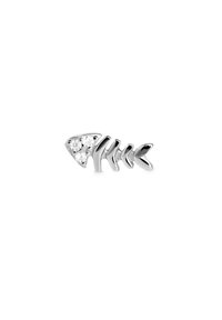Singularu FISHBONE SPARK - Pendiente individual - plata color