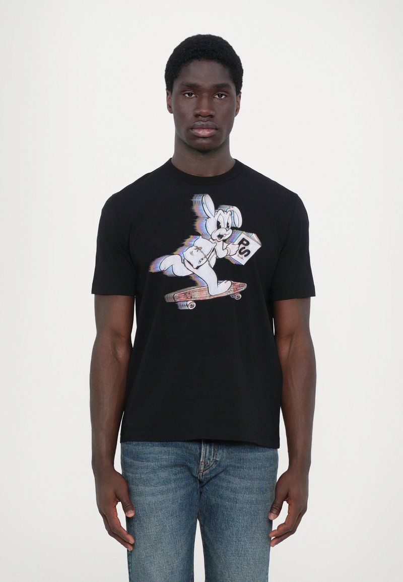 PS Paul Smith - CASUAL FIT SKATE BUNNY - T-shirt imprimé - black, Agrandir