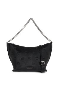 IKON MONOGRAM ZIP SHOULDER BAG - Handbag - black