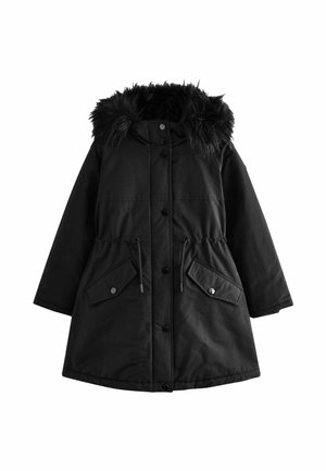 SHOWER RESISTANT FAUX FUR TRIM - Talvemantel - black