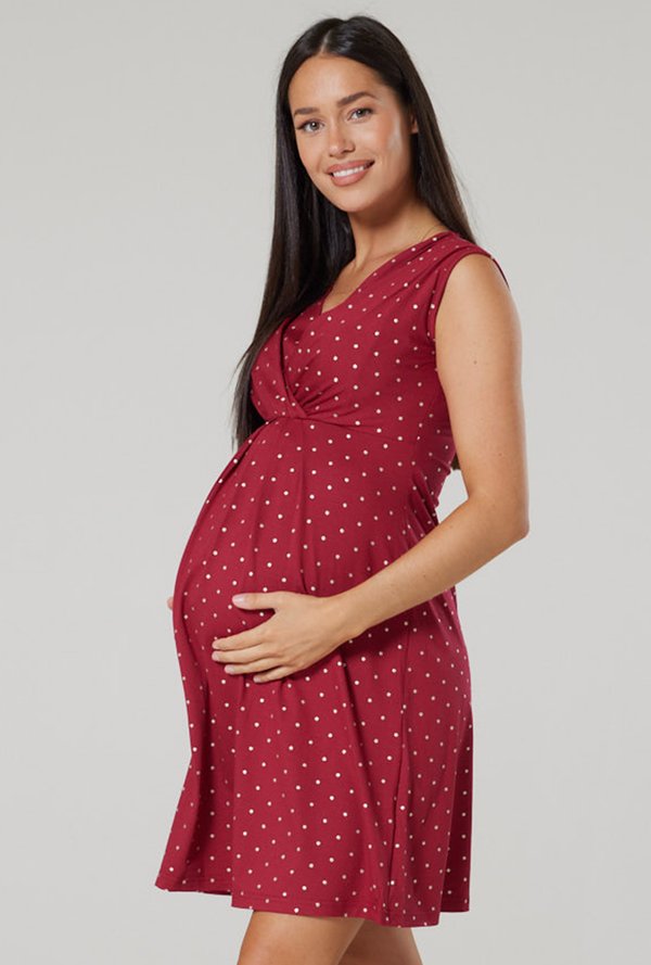 Day dress - crimson with stars4