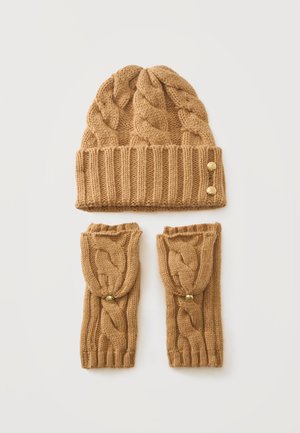 Lauren Ralph Lauren, SET - Плетена шапка - camel