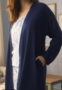 Laura Ashley SEERSUCKER LONG LINE LOUNGE - Dodatek za na plažo - blue
