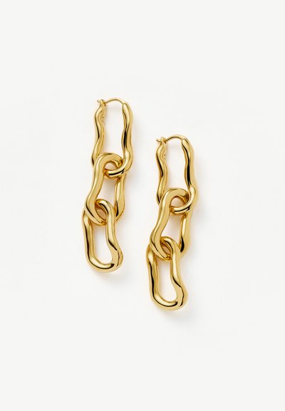 Missoma MOLTEN OVATE TRIPLE LINK DROP - Korvakorut - gold-coloured