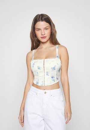 Gina Tricot Petite HOOK AND EYE CORSET - Top - blue
