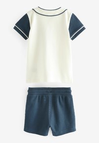 Next SET - REGULAR FIT - Šorti - navy blue white baseball