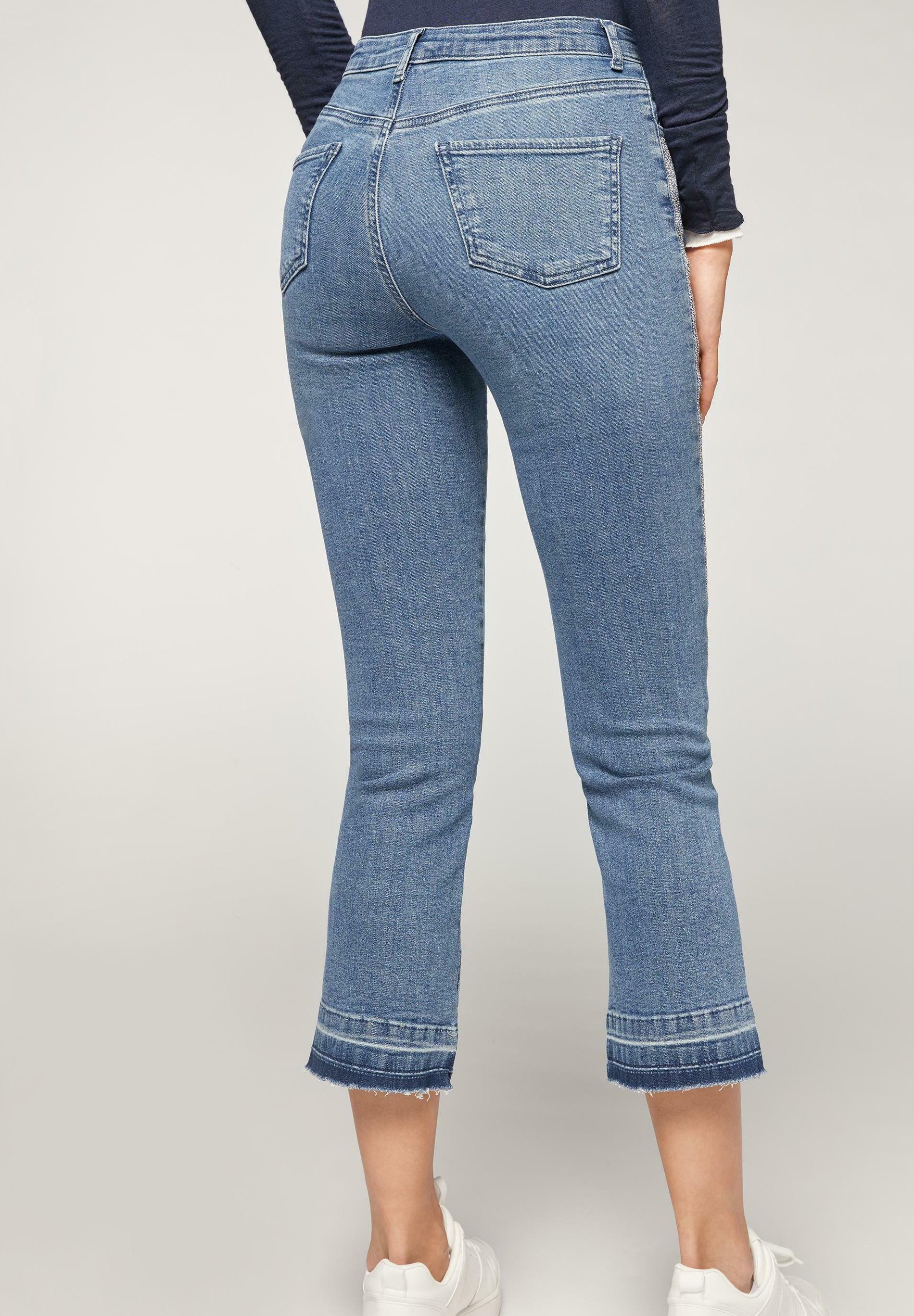 Calzedonia CROPPED MIT SCHMUCK - Slim fit jeans - blue jeans  light/light-blue denim - Zalando.de