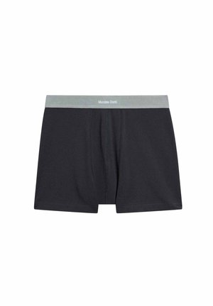Boxer neri con una fascia larga grigia con il logo Massimo Dutti centrato sulla parte frontale.