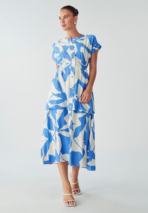WILLA TEDDY MIDI DRESS - Paitamekko - blue abstract geo