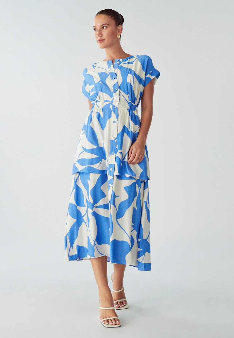 WILLA TEDDY MIDI DRESS - Marškininė suknelė - blue abstract geo