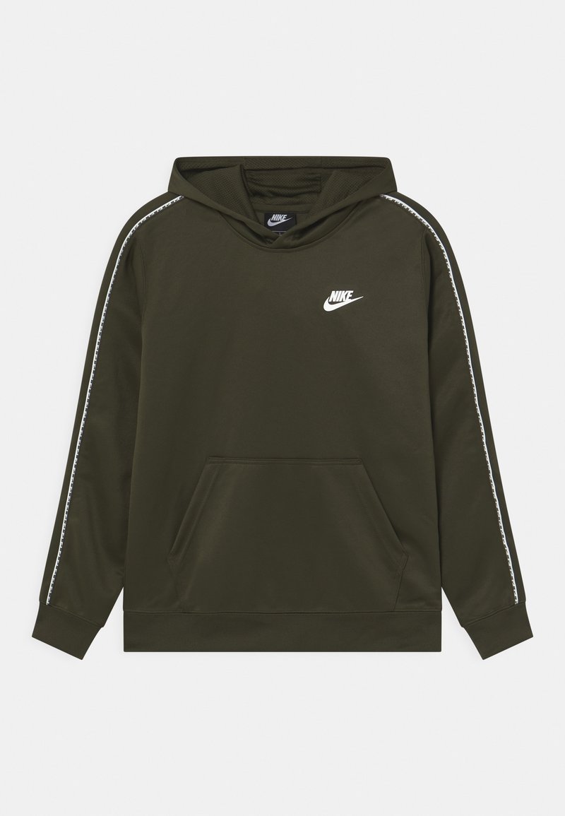 Nike Sportswear REPEAT HOODIE - Luvtröja - cargo khaki/white