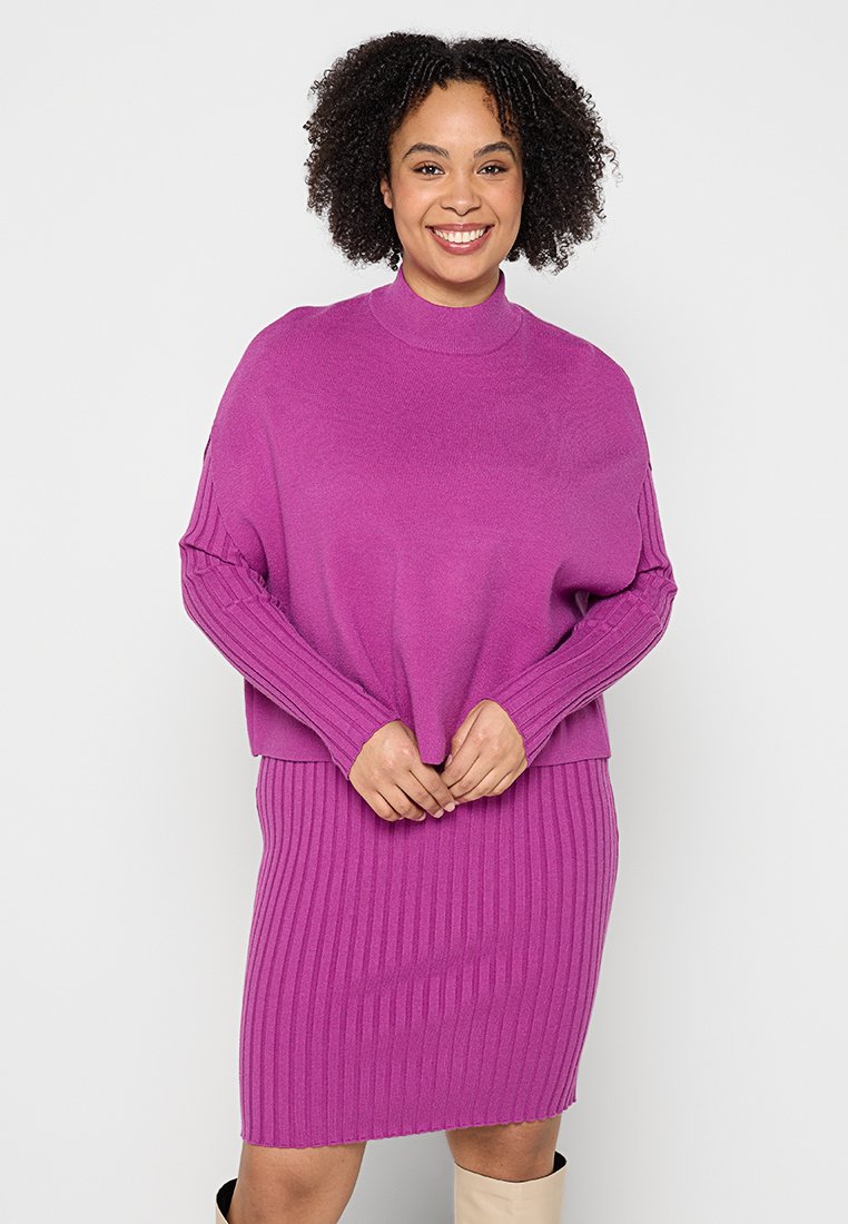 Apart Gebreide jurk paars