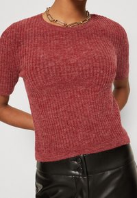 ONLY Petite Jednoduché tričko - mottled bordeaux