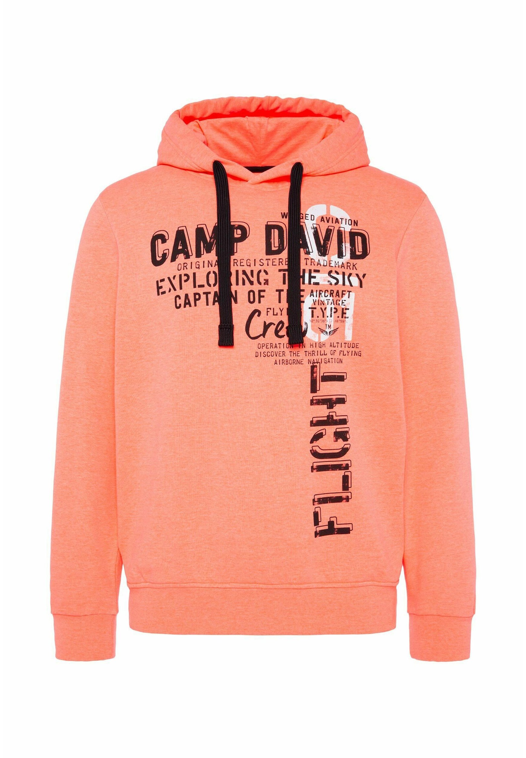 Camp David MIT LOGO ARTWORK - Hoodie - speed orange neon/orange