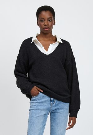 MELANGED - Trui - black