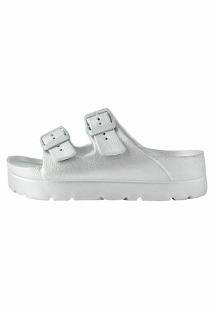 DOUBLE BUCKLE CHUNKYREGULAR FIT - Badslippers - silver