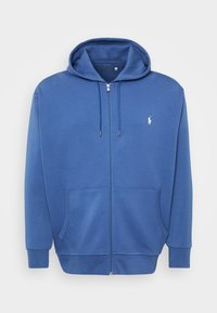 DOUBLE-KNIT FULL-ZIP HOODIE - Sweat zippé - earth blue