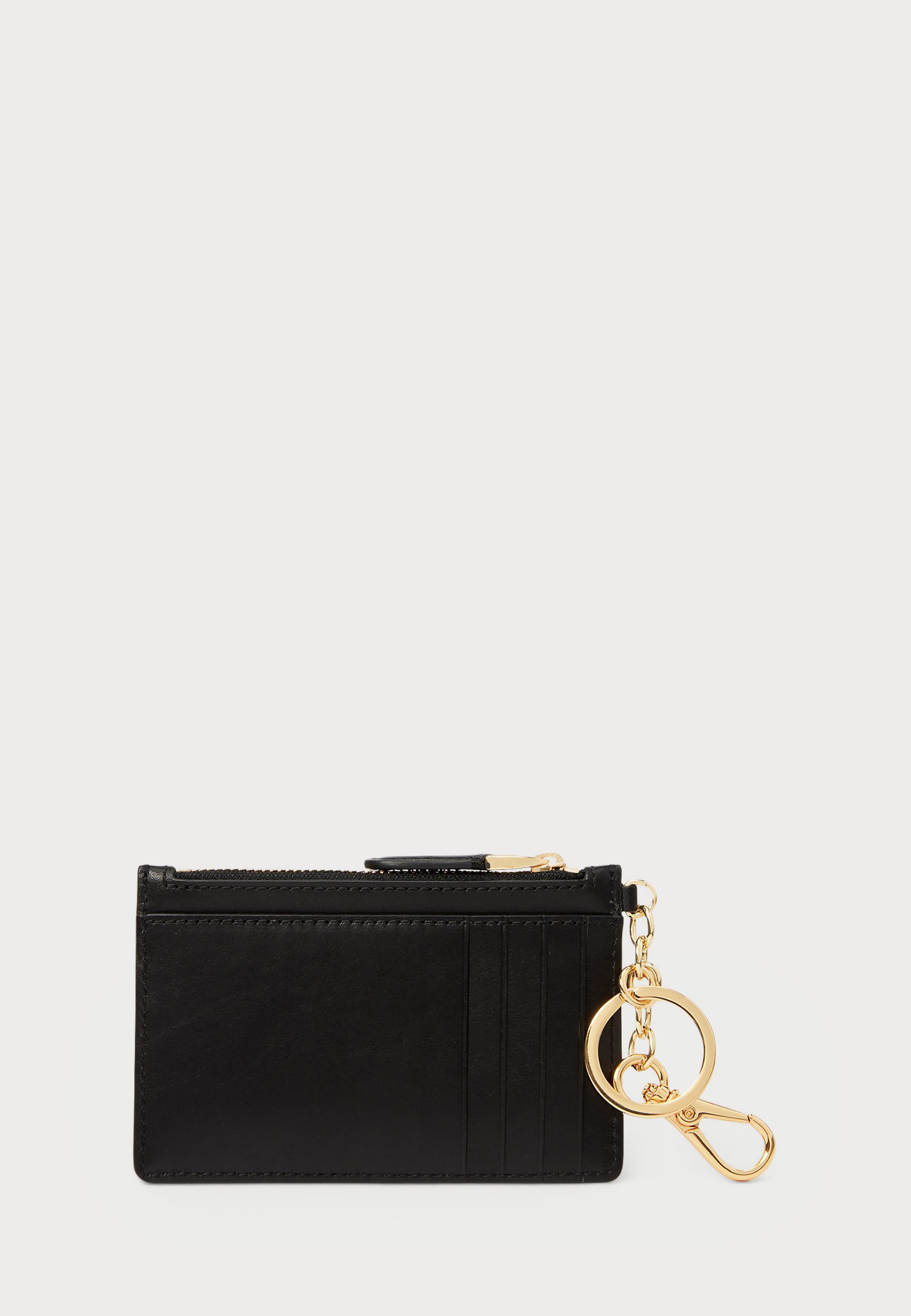 Lauren Ralph Lauren LEATHER ZIP CARD CASE - Wallet - black