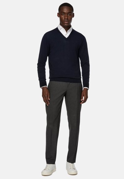 Boggi Milano V-NECK - Pullover - navy blue