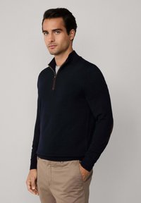Hackett London ZIP - Stickad tröja - dark green