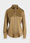 SLIM FIT SILK SHIRT - Hemdbluse - tan