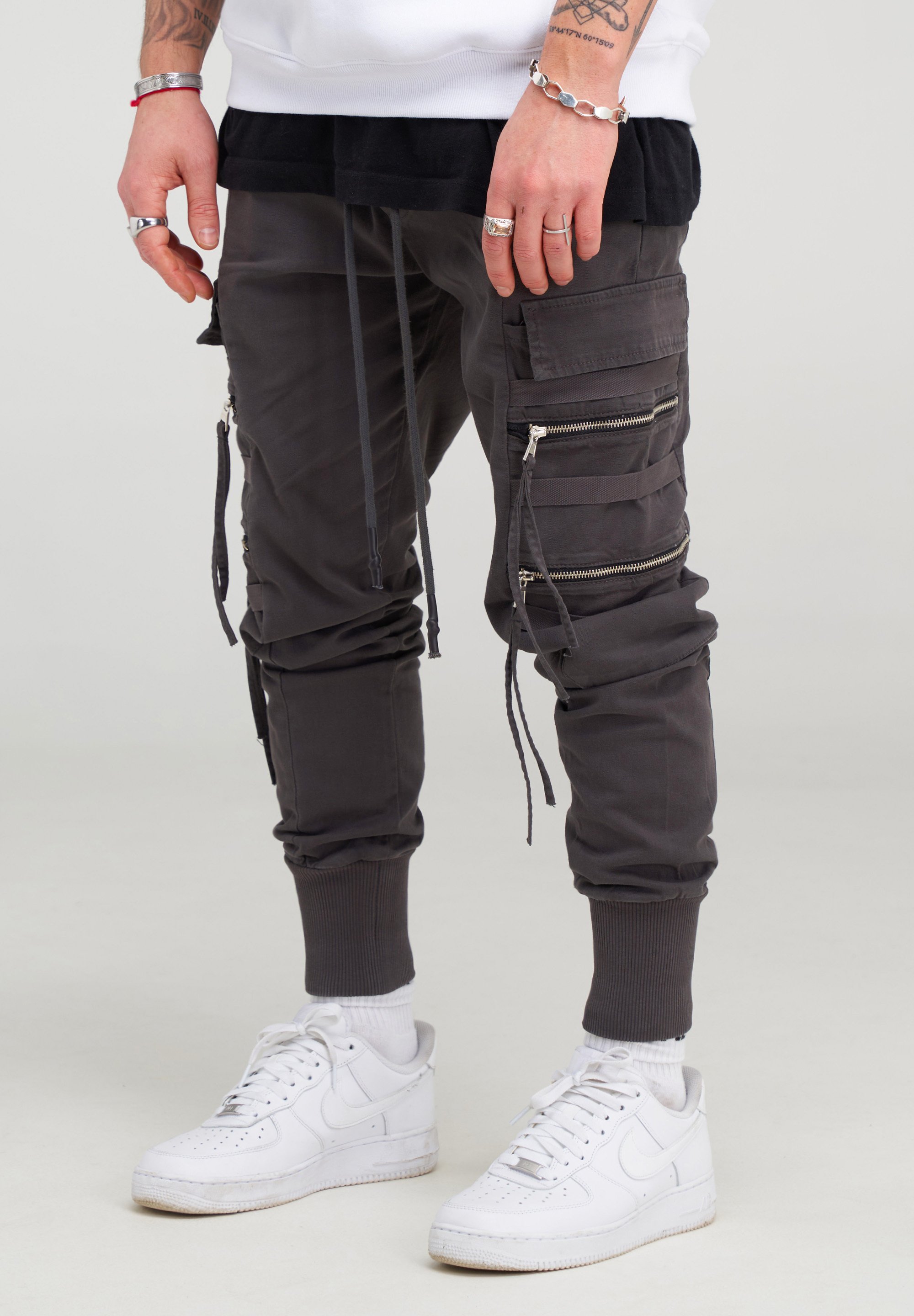 2Y PREMIUM Cargo trousers - dunkelgrau 