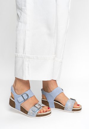 ara, NORDERNEY  - Wedge sandals - hell-blau