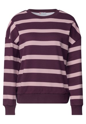 Street One, SWEATSHIRT MIT RUNDHALS UND STREIFEN - Sweatshirt - berry maroon