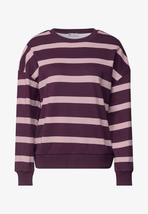 Street One, SWEATSHIRT MIT RUNDHALS UND STREIFEN - Sweatshirt - berry maroon